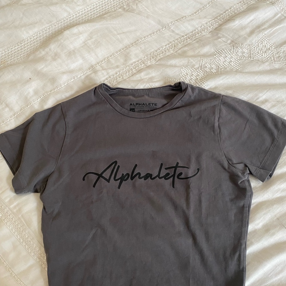 Alphalete gray crop top